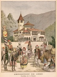 The Bosnian Pavilion at the Universal Exhibition of 1900, Paris, illustration from 